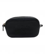 COACHコーチ）の古着「ブラック ホース アンド キャリッジ ペブルド レザー ベルト バッグ」｜ブラック