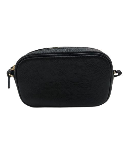 COACH（コーチ）COACH (コーチ) ブラック ホース アンド キャリッジ ペブルド レザー ベルト バッグ ブラックの古着・服飾アイテム