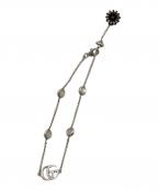 GUCCIグッチ）の古着「ダブルG マザー・オブ・パール ブレスレット」｜シルバー