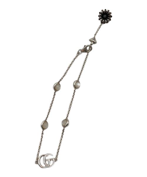 GUCCI（グッチ）GUCCI (グッチ) ダブルG マザー・オブ・パール ブレスレット シルバーの古着・服飾アイテム