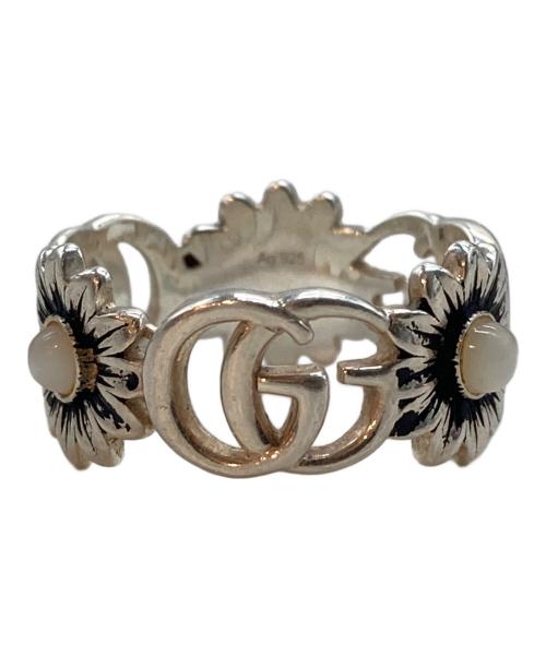 GUCCI（グッチ）GUCCI (グッチ) ダブルG マザー・オブ・パール リング シルバー サイズ:SIZE 14の古着・服飾アイテム