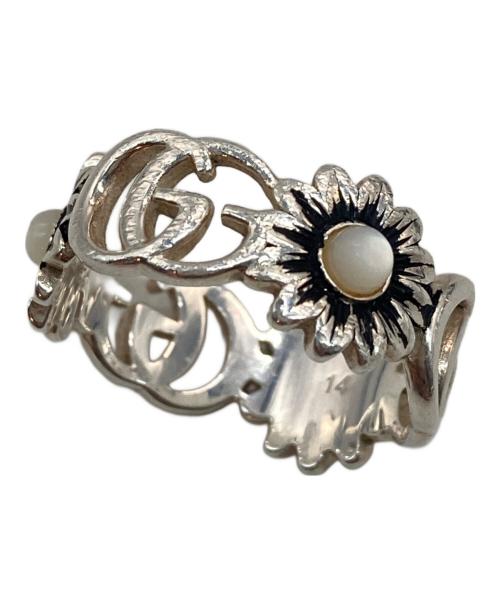 GUCCI（グッチ）GUCCI (グッチ) ダブルG マザー・オブ・パール リング シルバー サイズ:SIZE 14の古着・服飾アイテム