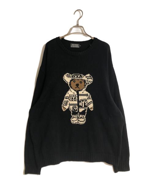 Hysteric Glamour（ヒステリックグラマー）Hysteric Glamour (ヒステリックグラマー) HYSTERIC TEDDYジャガード セーター ブラック サイズ:XLの古着・服飾アイテム