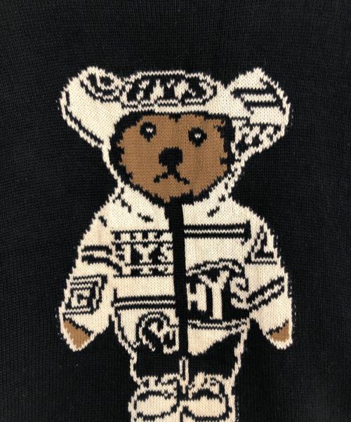 Hysteric Glamour（ヒステリックグラマー）Hysteric Glamour (ヒステリックグラマー) HYSTERIC TEDDYジャガード セーター ブラック サイズ:XLの古着・服飾アイテム