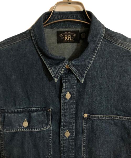 RRL（ダブルアールエル）RRL (ダブルアールエル) BEAMS PLUS (ビームスプラス) 別注ダンガリーワークシャツ インディゴ サイズ:Mの古着・服飾アイテム