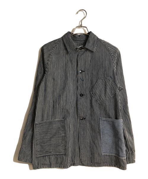 POST O'ALLS（ポストオーバーオールズ）POST O'ALLS (ポストオーバーオールズ) WAREHOUSE (ウエアハウス) BEAMS (ビームス) ヒッコリーカバーオール ホワイト サイズ:Sの古着・服飾アイテム