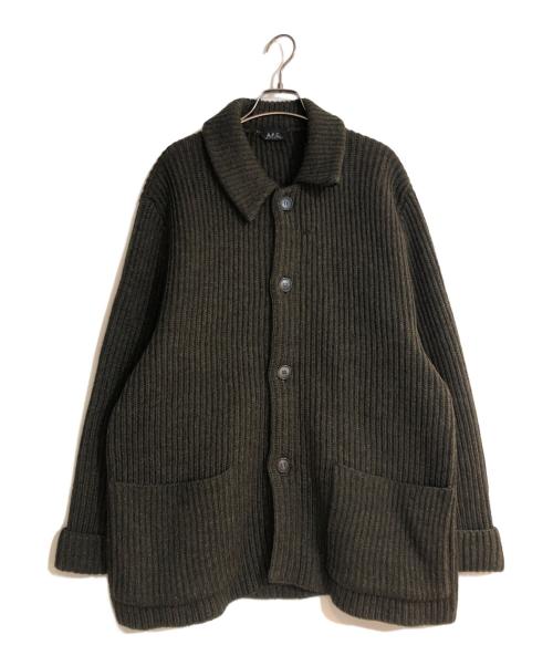 A.P.C.（アーペーセー）A.P.C. (アーペーセー) オールドリブニットジャケット グリーン サイズ:不明の古着・服飾アイテム