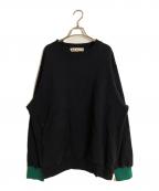 MARNIマルニ）の古着「リブ切替クルーネックスウェット」｜ネイビー