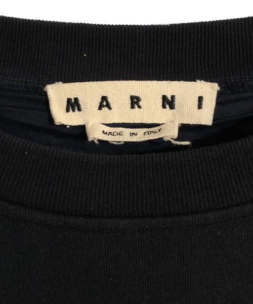 MARNI（マルニ）MARNI (マルニ) リブ切替クルーネックスウェット ネイビー サイズ:48の古着・服飾アイテム