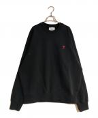 AMI PARISアミ パリス）の古着「AMI DE COEUR クルーネックスウェット」｜ブラック