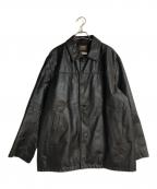 skookum×JOURNAL STANDARD relumeスクーカム×ジャーナルスタンダード レリューム）の古着「別注 バッファローレザー カバーオール」｜ブラック