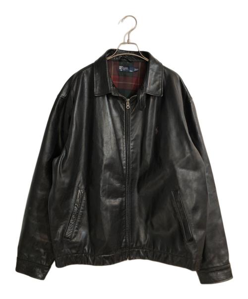 POLO RALPH LAUREN（ポロ・ラルフローレン）POLO RALPH LAUREN (ポロ・ラルフローレン) オールドレザージャケット ブラック サイズ:XXLの古着・服飾アイテム