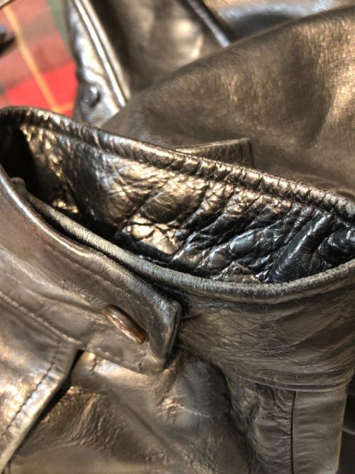 POLO RALPH LAUREN（ポロ・ラルフローレン）POLO RALPH LAUREN (ポロ・ラルフローレン) オールドレザージャケット ブラック サイズ:XXLの古着・服飾アイテム