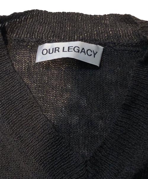OUR LEGACY（アワーレガシー）OUR LEGACY (アワーレガシー) RUE Vネック Nori Green サイクロンリネン ニット グレー サイズ:46の古着・服飾アイテム