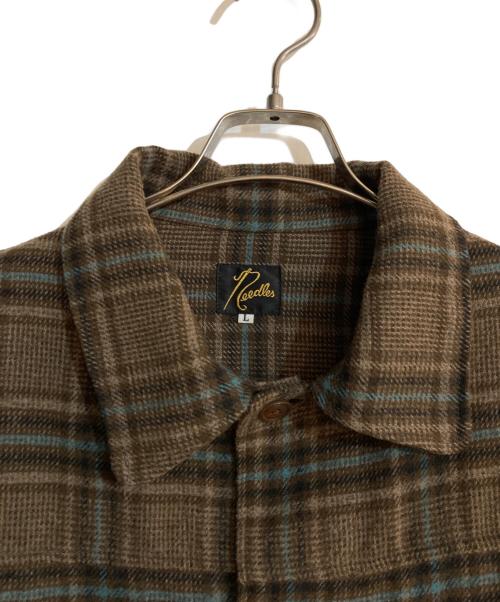 Needles（ニードルズ）Needles (ニードルズ) D.N. Coverall - Plaid Tweed ブラウン サイズ:Lの古着・服飾アイテム