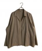 AURALEEオーラリー）の古着「WOOL SILK TROPICAL SHIRTS JACKET」｜ブラウン