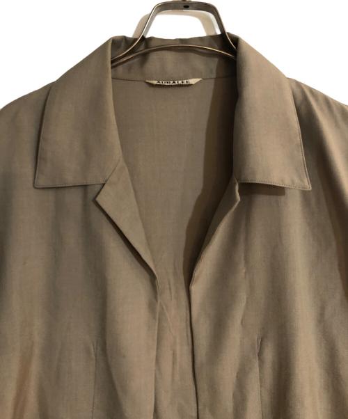 AURALEE（オーラリー）AURALEE (オーラリー) WOOL SILK TROPICAL SHIRTS JACKET ブラウン サイズ:5の古着・服飾アイテム