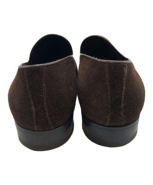 ENZO BONAFE（エンツォボナフェ）Enzo bonafe (エンツォボナフェ) スーパーバック スエードレザー ドレスシューズ スリッポン ブラウン サイズ:6の古着・服飾アイテム