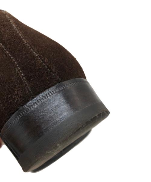 ENZO BONAFE（エンツォボナフェ）Enzo bonafe (エンツォボナフェ) スーパーバック スエードレザー ドレスシューズ スリッポン ブラウン サイズ:6の古着・服飾アイテム