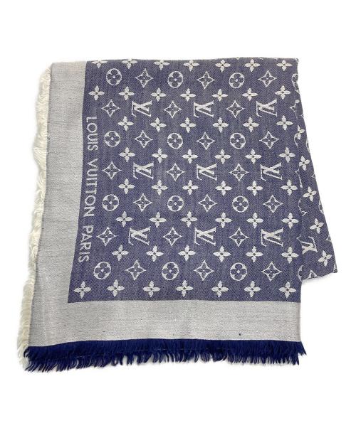 LOUIS VUITTON（ルイ ヴィトン）LOUIS VUITTON (ルイ ヴィトン) ショール・モノグラム デニム ブルーの古着・服飾アイテム