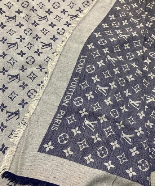 LOUIS VUITTON（ルイ ヴィトン）LOUIS VUITTON (ルイ ヴィトン) ショール・モノグラム デニム ブルーの古着・服飾アイテム