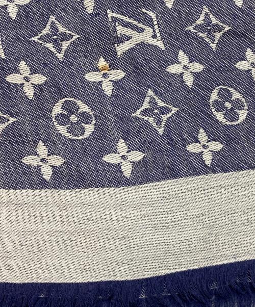 LOUIS VUITTON（ルイ ヴィトン）LOUIS VUITTON (ルイ ヴィトン) ショール・モノグラム デニム ブルーの古着・服飾アイテム