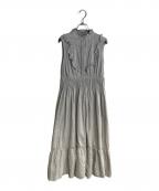 HER LIP TOハーリップトゥ）の古着「Paisley Cotton Lace Long Dress/ペイズリーコットンレースロングドレス」｜グレー