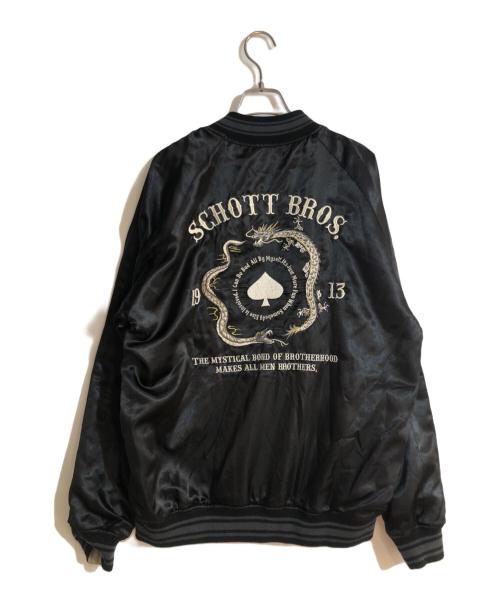 Schott（ショット）Schott (ショット) リバーシブル スーベニアジャケット ブラック サイズ:Ｌの古着・服飾アイテム