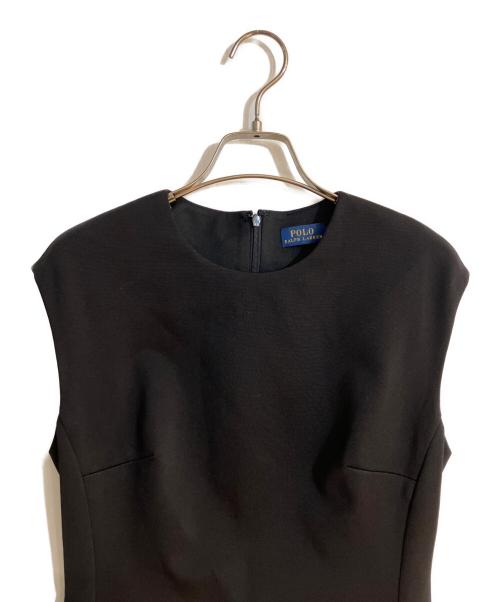 POLO RALPH LAUREN（ポロ・ラルフローレン）POLO RALPH LAUREN (ポロ・ラルフローレン) ノースリーブミニマーメイドワンピース ブラック サイズ:2の古着・服飾アイテム