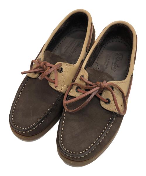 PARABOOT（パラブーツ）PARABOOT (パラブーツ) BIRTH バイカラーデッキシューズ ブラウン サイズ:5.5の古着・服飾アイテム