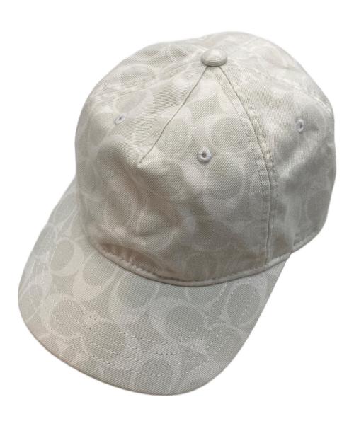 COACH（コーチ）COACH (コーチ) シグネチャーキャップ ホワイト サイズ:XSの古着・服飾アイテム