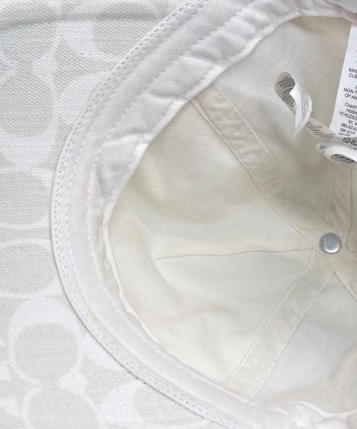 COACH（コーチ）COACH (コーチ) シグネチャーキャップ ホワイト サイズ:XSの古着・服飾アイテム