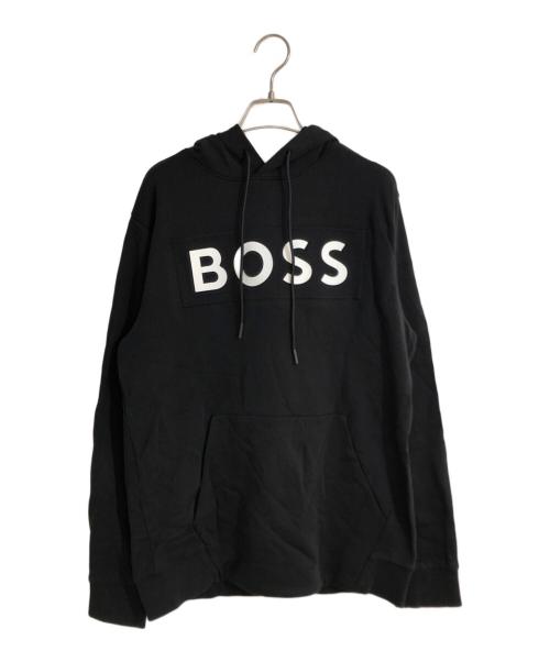 HUGO BOSS（ヒューゴ ボス）HUGO BOSS (ヒューゴ ボス) プルオーバーパーカー ブラック サイズ:Mの古着・服飾アイテム