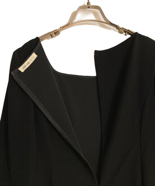 ADEAM（アディアム）ADEAM (アディアム) 袖フレアドレス ブラックの古着・服飾アイテム