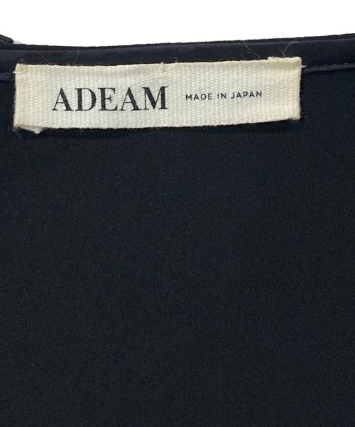 ADEAM（アディアム）ADEAM (アディアム) 袖フレアドレス ブラックの古着・服飾アイテム
