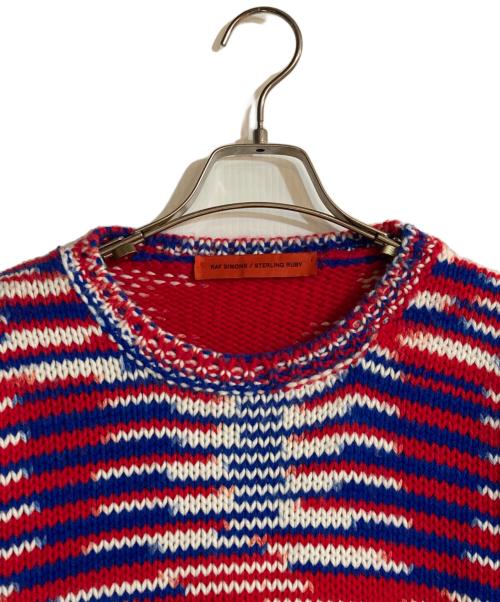 RAF SIMONS（ラフシモンズ）RAF SIMONS (ラフシモンズ) Sterling Rubyニットセーター レッド サイズ:Mの古着・服飾アイテム