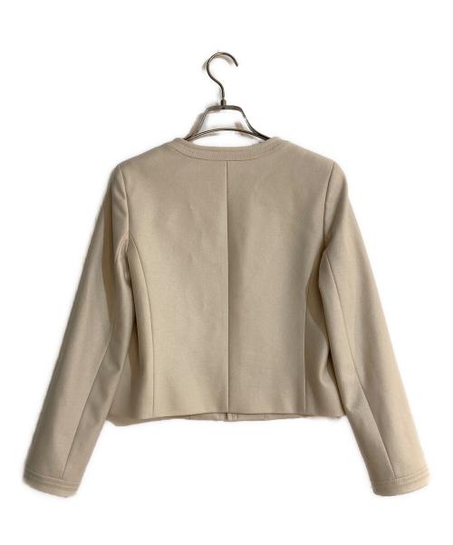 ANAYI（アナイ）ANAYI (アナイ) ツイルジャージノーカラージャケット ベージュ サイズ:36の古着・服飾アイテム