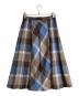 BLUE LABEL CRESTBRIDGE（ブルーレーベルクレストブリッジ）の古着「クレストブリッジチェックウールビエラプリーツスカート」｜ブルー