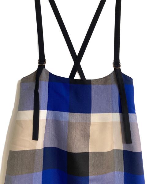 BLUE LABEL CRESTBRIDGE（ブルーレーベルクレストブリッジ）BLUE LABEL CRESTBRIDGE (ブルーレーベルクレストブリッジ) キャミソールワンピース ブルー サイズ:38の古着・服飾アイテム
