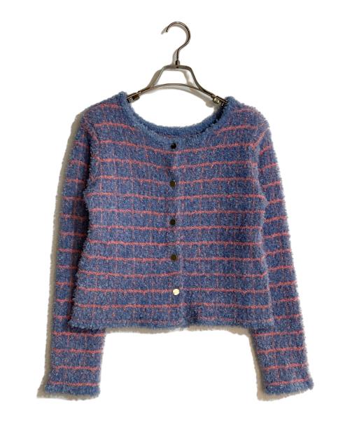 ANAYI（アナイ）ANAYI (アナイ) フロッシュツイード2WAY カーディガン スカイブルー サイズ:38の古着・服飾アイテム