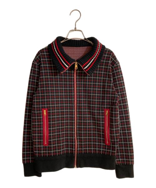 PAUL SMITH（ポールスミス）PAUL SMITH (ポールスミス) タッターソール ジップアップブルゾン レッド サイズ:Mの古着・服飾アイテム