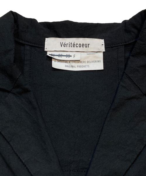 Veritecoeur（ヴェリテクール）Veritecoeur (ヴェリテクール) ボタンシャツワンピース ブラック サイズ:FREEの古着・服飾アイテム
