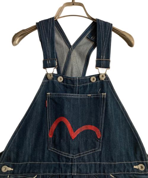 EVISU（エヴィス）EVISU (エヴィス) 赤カモメデニムダブルニーオーバーオール インディゴ サイズ:W30の古着・服飾アイテム