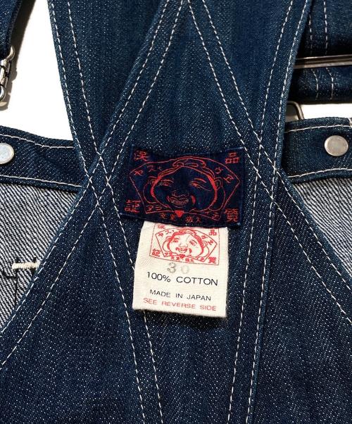 EVISU（エヴィス）EVISU (エヴィス) 赤カモメデニムダブルニーオーバーオール インディゴ サイズ:W30の古着・服飾アイテム