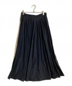 'S Max Maraエスマックスマーラ）の古着「ナイロンギャザーボリュームスカート」｜ネイビー