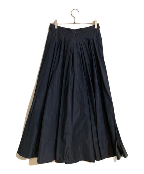 'S Max Mara（エスマックスマーラ）'S Max Mara (エスマックスマーラ) ナイロンギャザーボリュームスカート ネイビー サイズ:38の古着・服飾アイテム