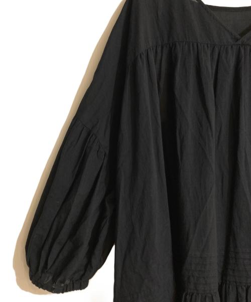 GALERIE VIE（ギャルリーヴィー）GALERIE VIE (ギャルリーヴィー) インドコットン ギャザーワンピース ネイビー サイズ:FREE 未使用品の古着・服飾アイテム