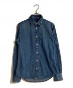 POLO RALPH LAURENポロ・ラルフローレン）の古着「ホース刺繍デニムシャツ」｜インディゴ