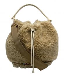 LeSportsac（レスポートサック）の古着「MED DRAWSTRING BAG/ミッドドローストリングバッグ」｜ブラウン