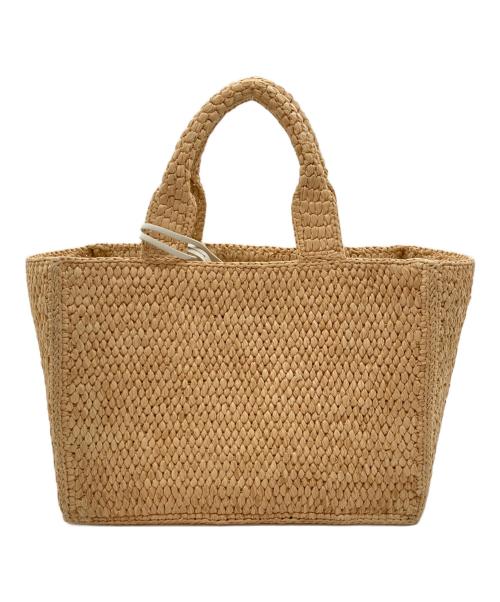 CELINE（セリーヌ）CELINE (セリーヌ) スモール カバ タイス / ラフィア＆カーフスキン ブラウンの古着・服飾アイテム